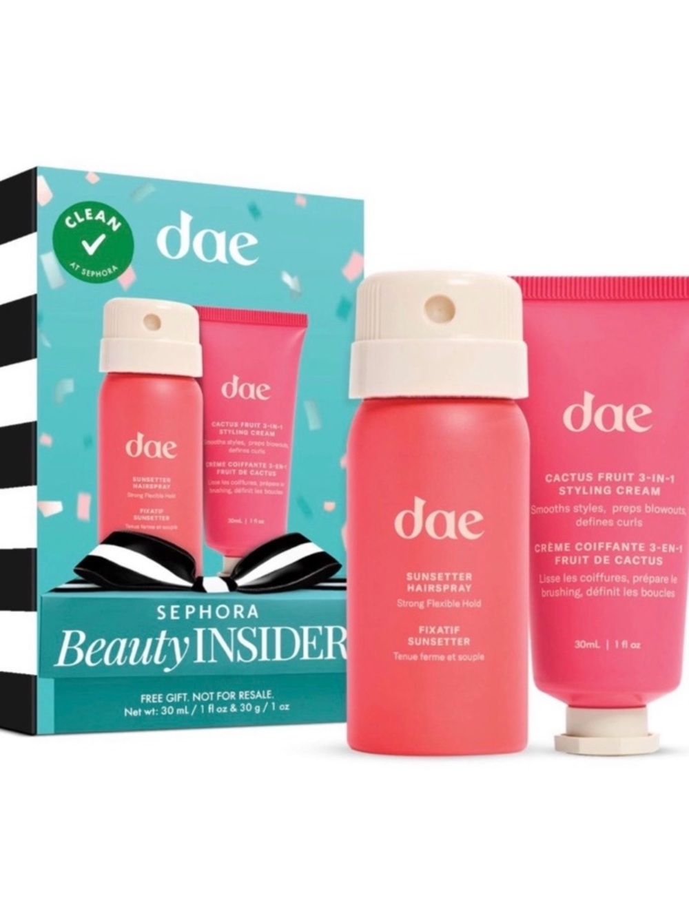 dae Sunsetter Hairspray & Cactus Fruit Styling Cream Mini Kit - NIB